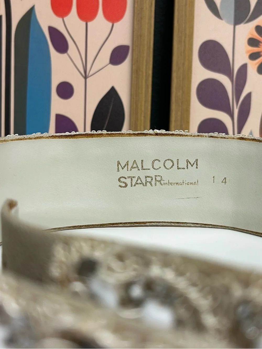 Unbelievable! 1960’s Malcolm Starr beaded leather belt in fantastic condition